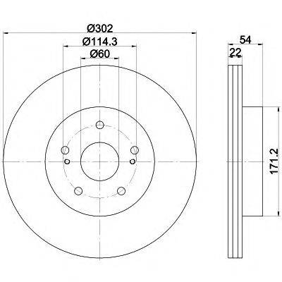 Тормозной диск HELLA PAGID 8DD355115751