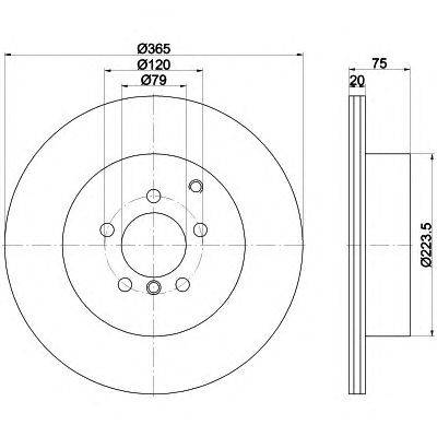 Тормозной диск HELLA PAGID 8DD 355 116-961