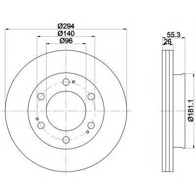 Тормозной диск HELLA PAGID 8DD 355 117-161