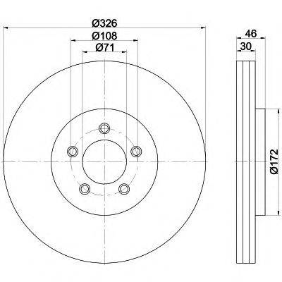 Тормозной диск HELLA PAGID 8DD 355 115-111