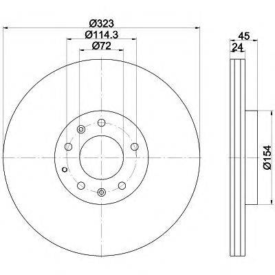 Тормозной диск HELLA PAGID 8DD 355 115-201