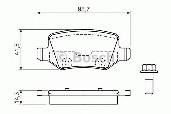 Комплект тормозных колодок, дисковый тормоз BOSCH 0 986 494 023