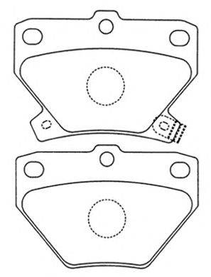 Комплект тормозных колодок, дисковый тормоз ASVA AKD-1134
