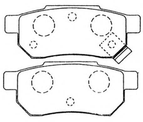 Комплект тормозных колодок, дисковый тормоз ASVA AKD-8206