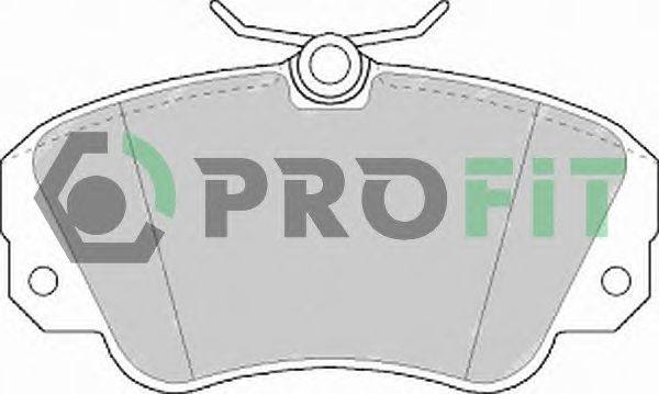 Комплект тормозных колодок, дисковый тормоз PROFIT 50000686