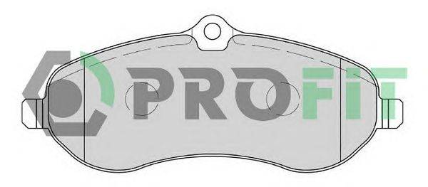 Комплект тормозных колодок, дисковый тормоз PROFIT 50001771