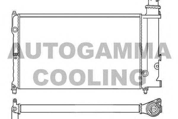 Радиатор, охлаждение двигателя AUTOGAMMA 100163