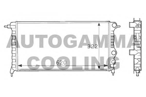 Радиатор, охлаждение двигателя AUTOGAMMA 100872