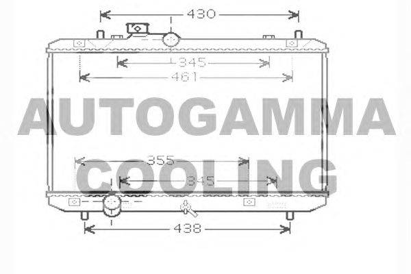 Радиатор, охлаждение двигателя AUTOGAMMA 104377