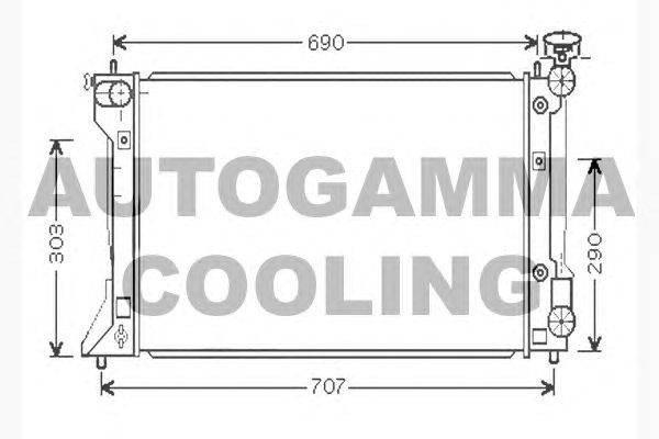 Радиатор, охлаждение двигателя AUTOGAMMA 104714
