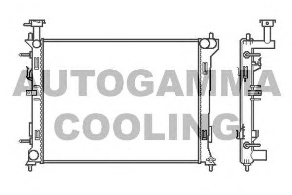 Радиатор, охлаждение двигателя AUTOGAMMA 105805