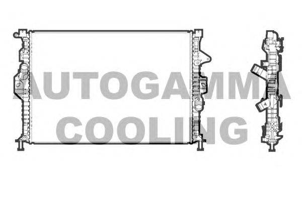 Радиатор, охлаждение двигателя AUTOGAMMA 107318