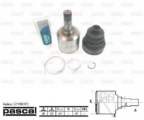 Шарнирный комплект, приводной вал PASCAL G7V001PC