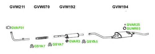 Система выпуска ОГ GT Exhaust 10550