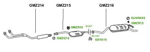 Система выпуска ОГ GT Exhaust 1188