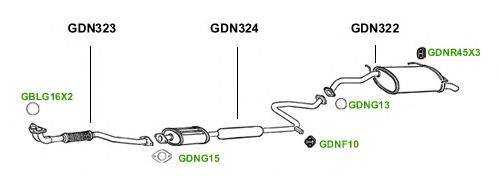 Система выпуска ОГ GT Exhaust 1374