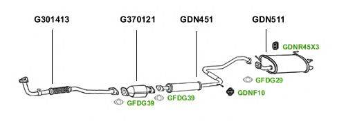 Система выпуска ОГ GT Exhaust 1377