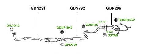 Система выпуска ОГ GT Exhaust 1387