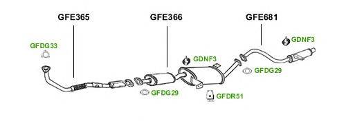 Система выпуска ОГ GT Exhaust 1416