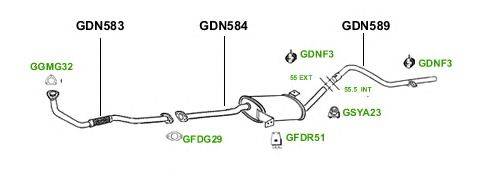 Система выпуска ОГ GT Exhaust 1421