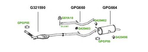 Система выпуска ОГ GT Exhaust 1661