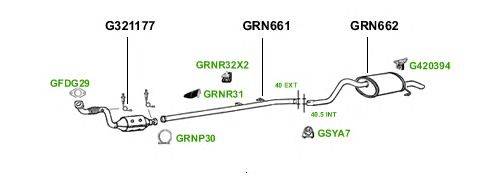 Система выпуска ОГ GT Exhaust 1774