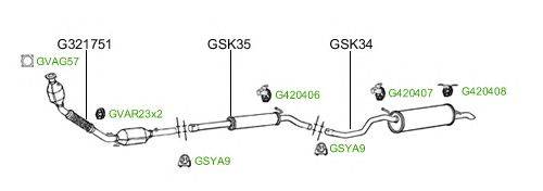 Система выпуска ОГ GT Exhaust 2182