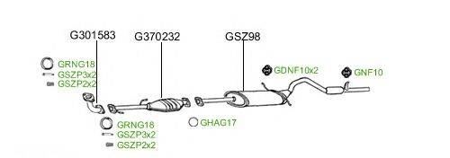 Система выпуска ОГ GT Exhaust 2236