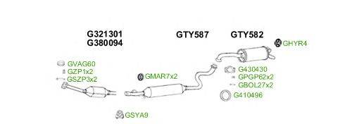 Система выпуска ОГ GT Exhaust 2311