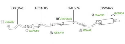 Система выпуска ОГ GT Exhaust 2725