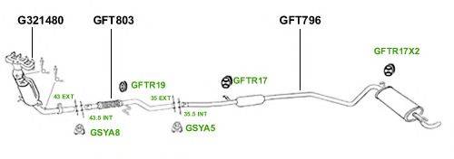 Система выпуска ОГ GT Exhaust 4406