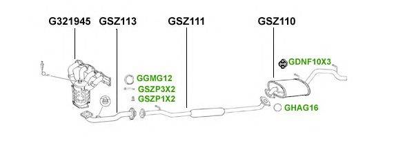 Система выпуска ОГ GT Exhaust 4425