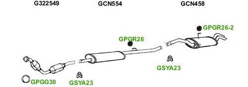 Система выпуска ОГ GT Exhaust 4616