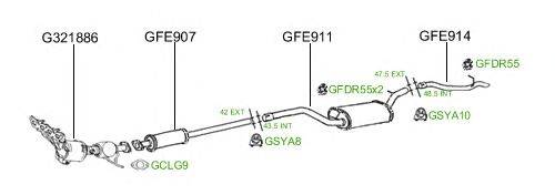 Система выпуска ОГ GT Exhaust 634