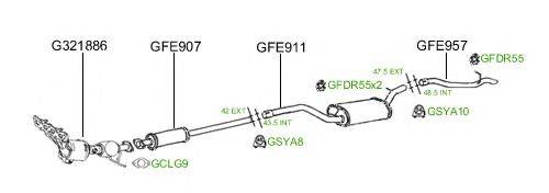 Система выпуска ОГ GT Exhaust 642