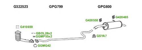 Система выпуска ОГ GT Exhaust 6724