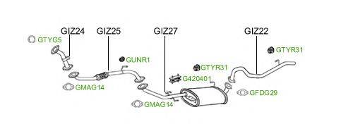 Система выпуска ОГ GT Exhaust 989