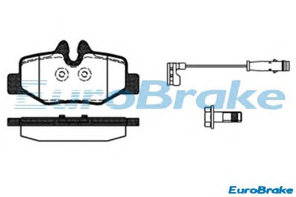 Комплект тормозных колодок, дисковый тормоз EUROBRAKE 5501223352