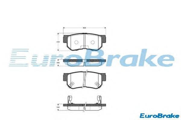 Комплект тормозных колодок, дисковый тормоз EUROBRAKE 5501223415