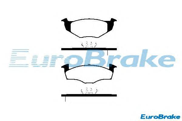 Комплект тормозных колодок, дисковый тормоз EUROBRAKE 5501224733