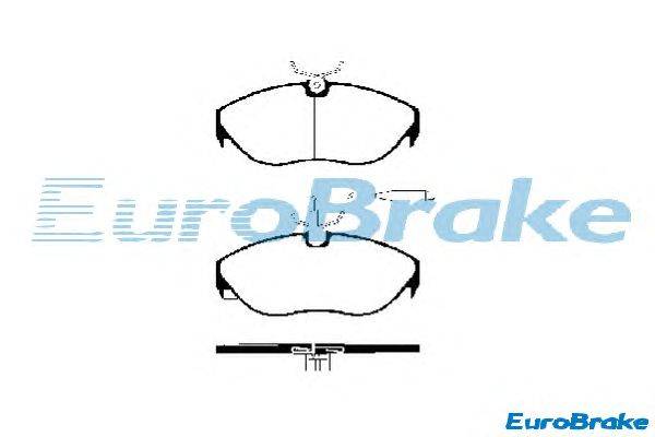 Комплект тормозных колодок, дисковый тормоз EUROBRAKE 5501229974