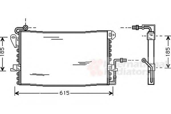 Конденсатор, кондиционер VAN WEZEL 18005175