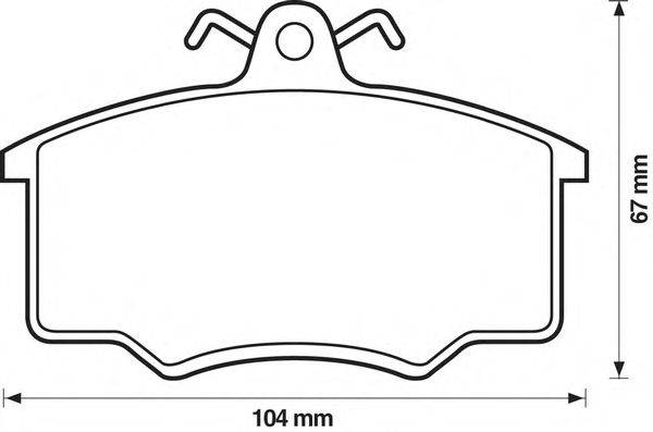 Комплект тормозных колодок, дисковый тормоз REMSA 204620