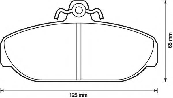 Комплект тормозных колодок, дисковый тормоз METZGER 180464