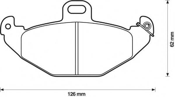 Комплект тормозных колодок, дисковый тормоз JURID 571963J