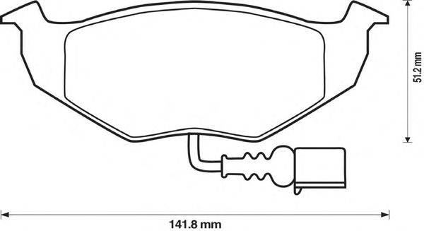 Комплект тормозных колодок, дисковый тормоз REMSA 260911