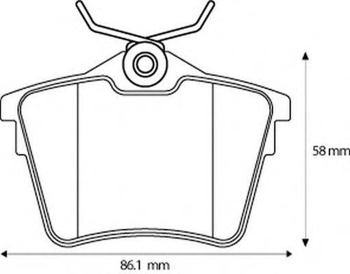 Комплект тормозных колодок, дисковый тормоз JURID 573133JC