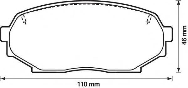 Комплект тормозных колодок, дисковый тормоз BENDIX 572223B
