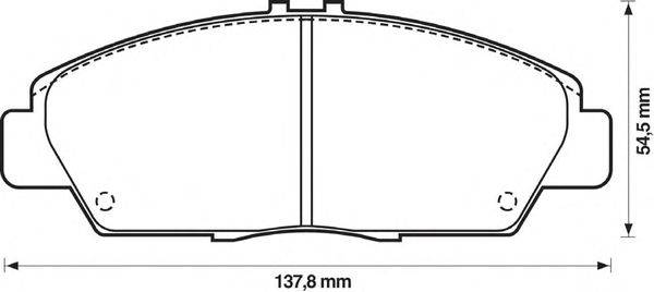 Комплект тормозных колодок, дисковый тормоз BENDIX 21879
