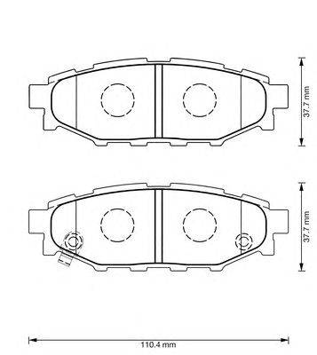 Комплект тормозных колодок, дисковый тормоз BENDIX 573380B